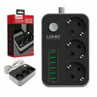 Разклонител с 6 USB порта и 3 контакта