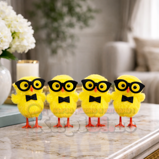 Декоративно пиленце с очила - 4 бр.