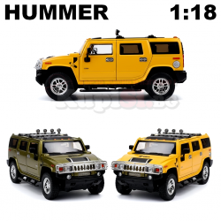 Метална количка - Hummer 1:18 