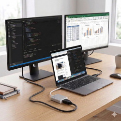 Адаптер Type-C към HDMI – Свързване на лаптоп и телефон към монитор