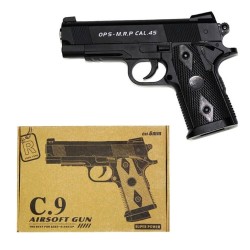 Еърсофт пистолет C9 – Пружинен модел с пакет 300 топчета