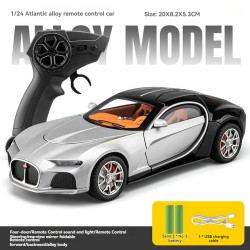 Метална количка Bugatti Atlantic 1:24 с радиоконтрол и пушещ ефект