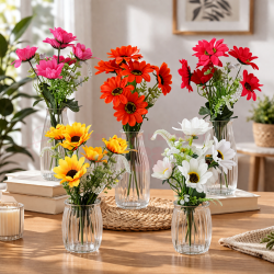 Реалистичен букет изкуствени гербери