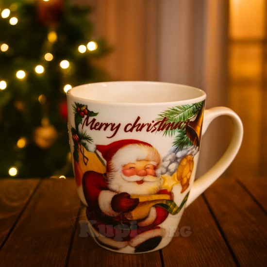 Порцеланова Коледна чаша, Дядо Коледа със шейна