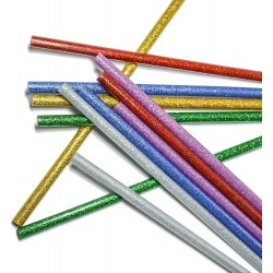 Цветни силиконови пръчки за пистолет 7мм - 8 броя