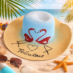 Дамска лятна шапка тип Капела - Фламинго