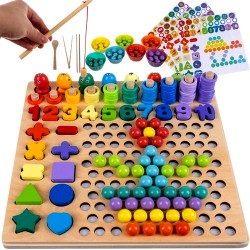 Дървен пъзел с мъниста