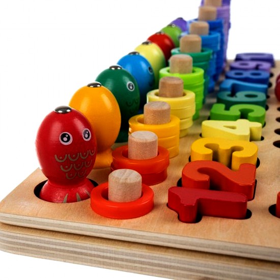 Дървен пъзел с мъниста