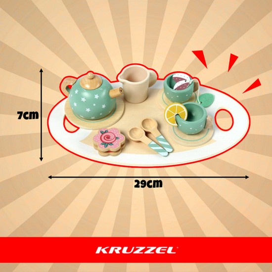 Дървен сервиз за чай - Kruzzel