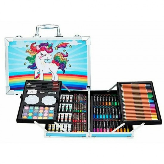 Голям детски комплект за рисуване в куфарче