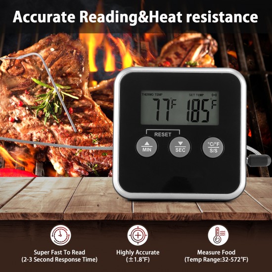 Готварски термометър със сонда - дигитален