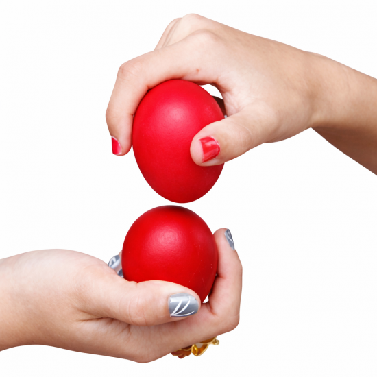 Великденско дървено яйце - червено