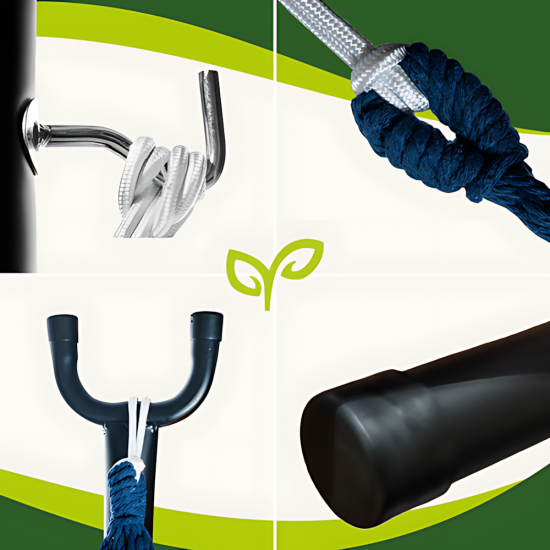 Комплект двоен хамак със стоманена стойка – 200х150 см