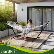 Двоен градински хамак GARDLOV със стойка – 200х150 см, до 250 кг