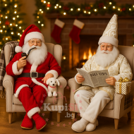 Луксозен Дядо Коледа на стол
