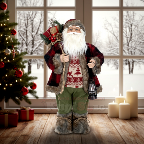 Дядо Коледа с фенер - 65 см Дядо Коледа с фенер - 65 см