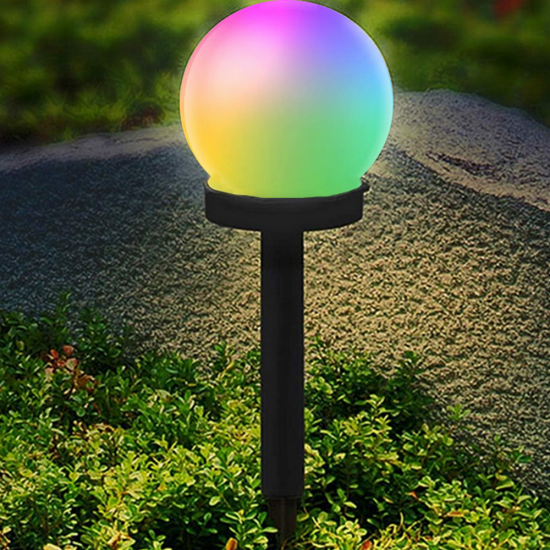 Соларни градински лампи топка RGB 4 броя