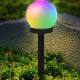Соларни градински лампи топка RGB 4 броя