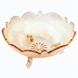 Стъклена фруктиера на крачета 