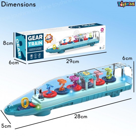 Влак стрела - играчка с въртящи се зъбни колела