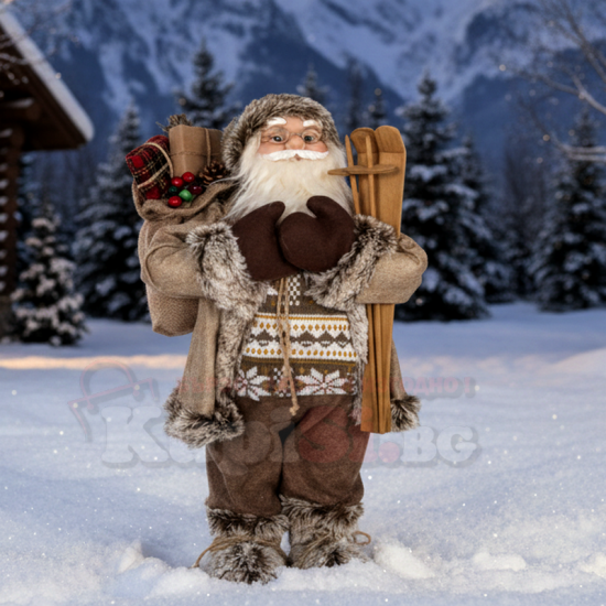 Голяма коледна фигура Дядо Коледа 65 см