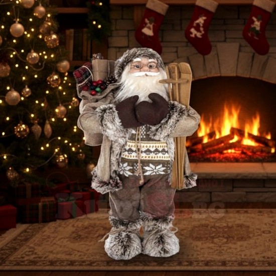 Голяма коледна фигура Дядо Коледа 65 см