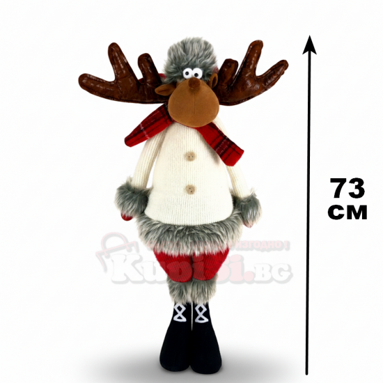 Голяма коледна фигура Северен елен - 73 см Голяма коледна фигура Северен елен - 73 см