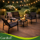 Градински комплект мебели GARDLOV – Диван, 2 стола и маса