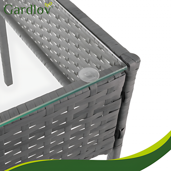 Ратанови градински мебели – Диван, 2 стола и маса