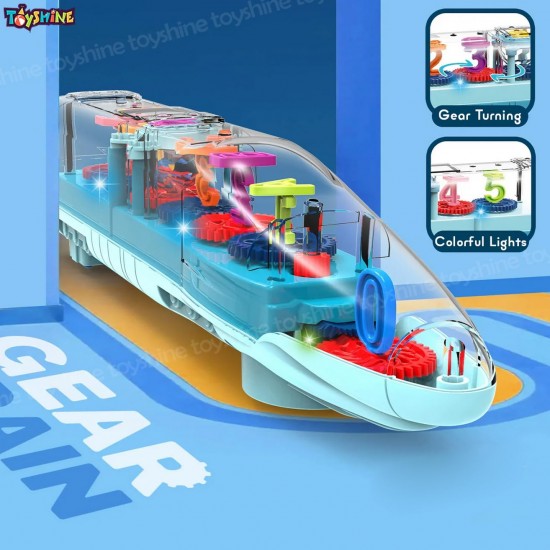 Влак стрела - играчка с въртящи се зъбни колела