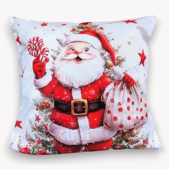 Коледна калъфка за декоративна възглавница - Дядо Коледа