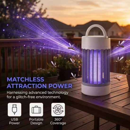 Безжична UV лампа против комари с LED светлина