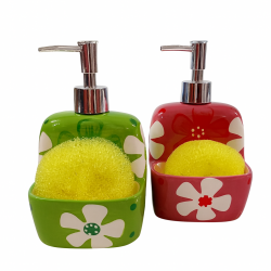Дозатор за течен сапун с поставка за гъба
