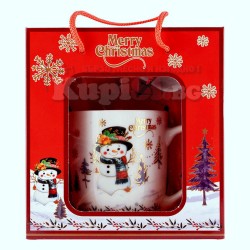 Порцеланова Коледна чаша със Снежко