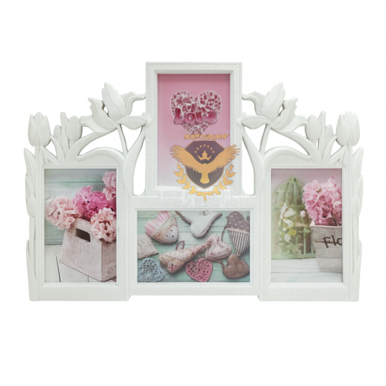 Рамка колаж за 4 снимки с цветя