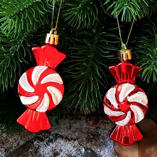 Коледни играчки за закачане – бонбони 6 бр. Коледни играчки за закачане – бонбони 6 бр.