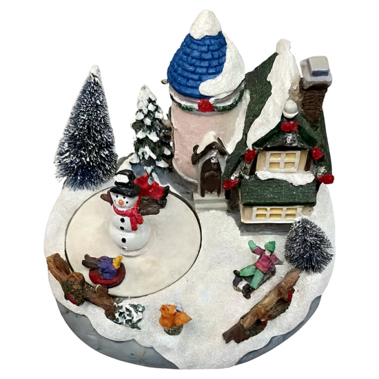 Коледна музикална украса със снежен човек