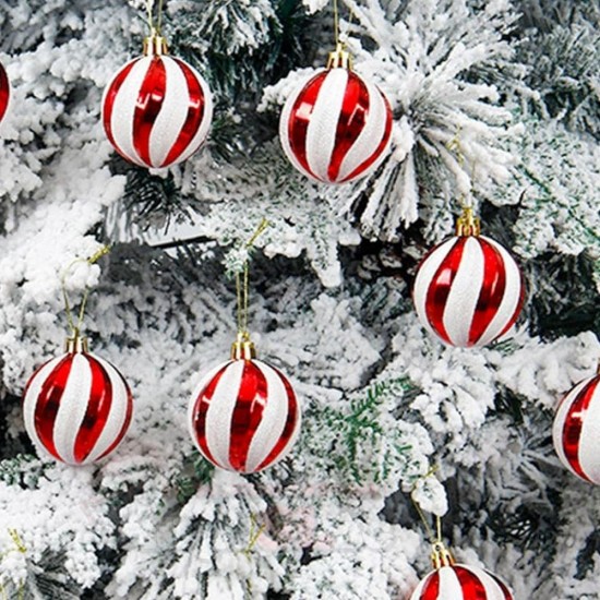 Комплект Коледни топки за елха, Червени, 5 броя