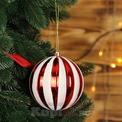 Комплект Коледни топки за елха, Червени, 5 броя