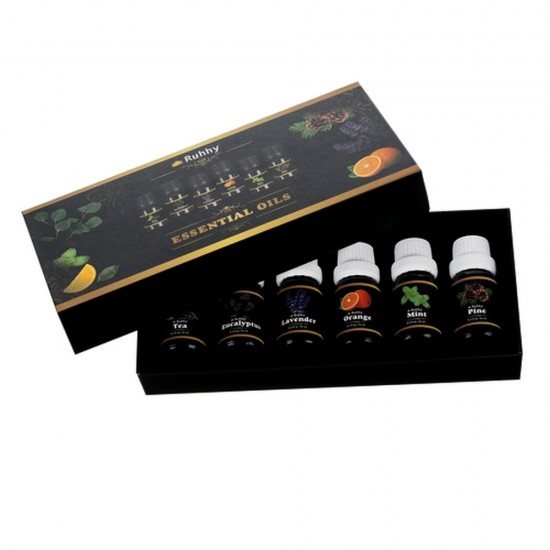 Комплект ароматни масла RUHHY – 6 бр. х 10 мл за дифузер и овлажнител