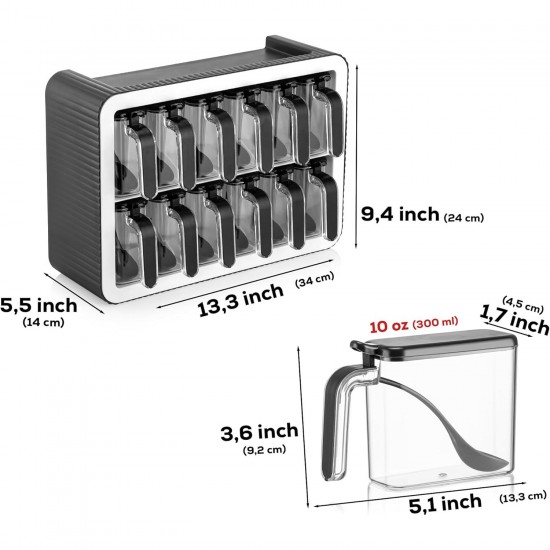 Органайзер за подправки 12 части с поставка
