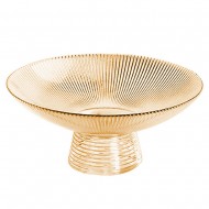 Стъклена фруктиера на столче