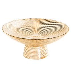 Стъклена фруктиера на столче