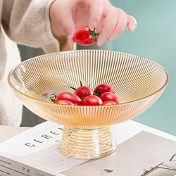 Стъклена фруктиера на столче