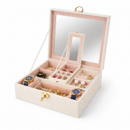 Луксозна Кутия за Бижута – Органайзер на Нива с Огледало и Ключ