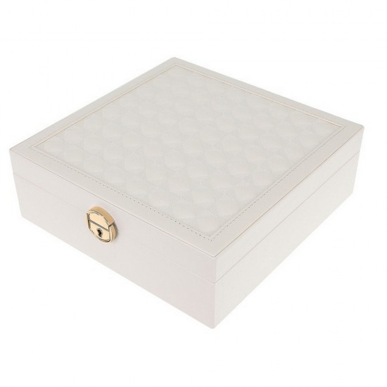 Луксозна Кутия за Бижута – Органайзер на Нива с Огледало и Ключ