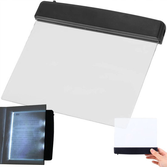 LED лампа за четене на книга с прозрачен панел 17×11 см