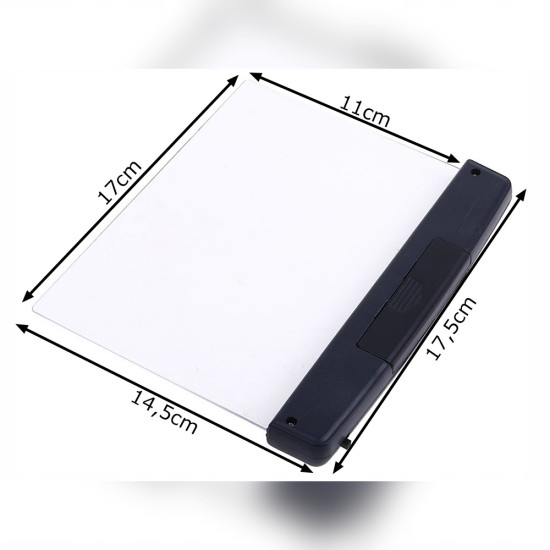 LED лампа за четене на книга с прозрачен панел 17×11 см