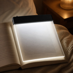 LED лампа за четене на книга с прозрачен панел 17×11 см
