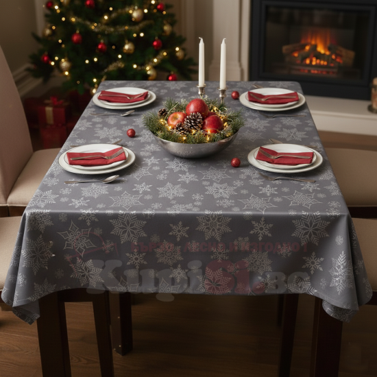 Луксозни покривки за маса в сребрист цвят